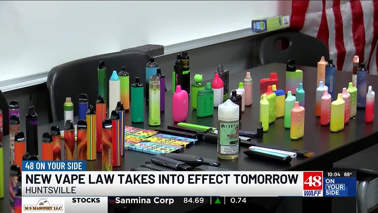 Regulations on vape products in Alabama convenience stores take into effect on June 1