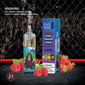 Raspberry jordbær-RandM Tornado 10000 Engangs Vape 10000 PuffsRANDMTORNADO10000 5