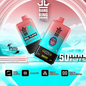 Blaubeer-Eis Pfirsich-Eis Bang King 50000 Züge Einweg-Vape 50ml Mesh CoilBang King 50000 Züge Blaubeer-Eis Pfirsich-Eis