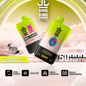 Strawberry Mango and Strawberry Kiwi Flavors Bang King 50000 Puffs Disposable VapeBang King 50000 Puffs StrawberryMango StrawberryKiwi