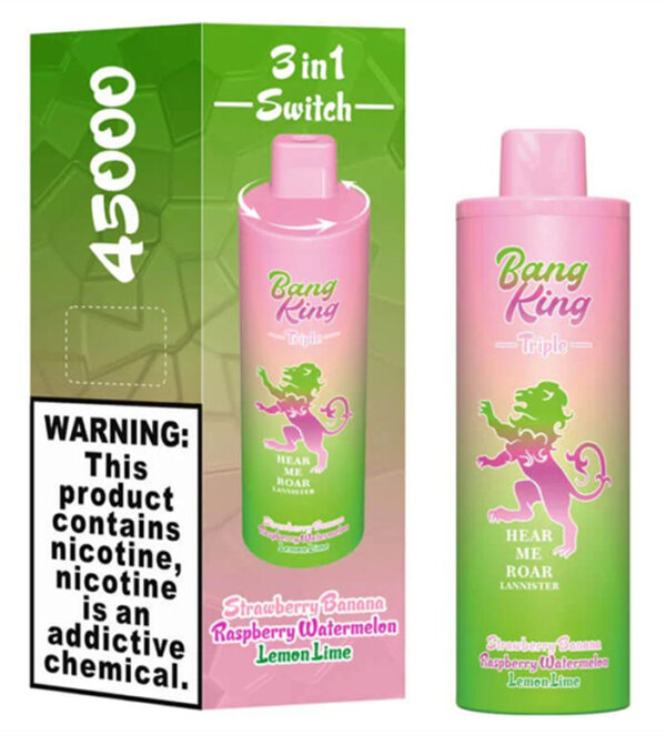 BANG KING 45000 Puffs Arbuz Red Bull Truskawka Kiwi Owocowy Burst Vapebangking45k Truskawka Banan Raspberry Arbuz Cytryna Lime