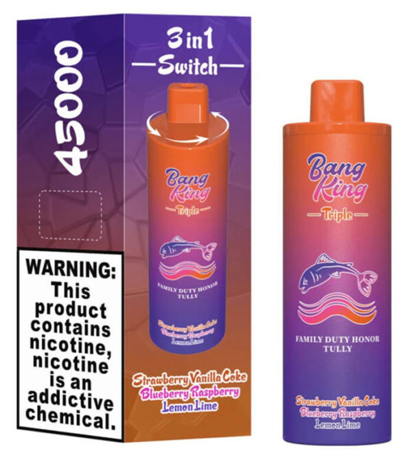 BANG KING 45000 Puffs Strawberry Vanilla Coke Blueberry Raspberry Lemonlime  Soda Edition Sokvape