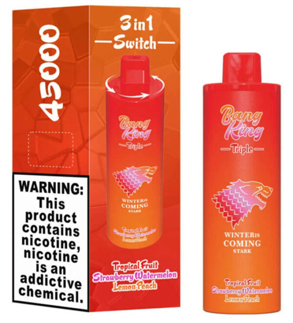 BANG KING 45000 Bouffées Pastèque Red Bull Fraise Kiwi Explosion Fruité Vapebangking45k Fruit Tropical Fraise Pastèque Citron Pêche