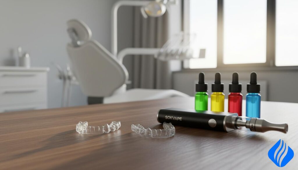 Ali lahko vaping z Invisalign? Kako to vpliva na vaše alineje in zobe, izbira varnih e-likvidov za prozorne alinejeSOKVAPE.COM Ali lahko vaping z Invisalign? Kako to vpliva na vaše alineje in zobe, izbira varnih e-likvidov za prozorne alineje