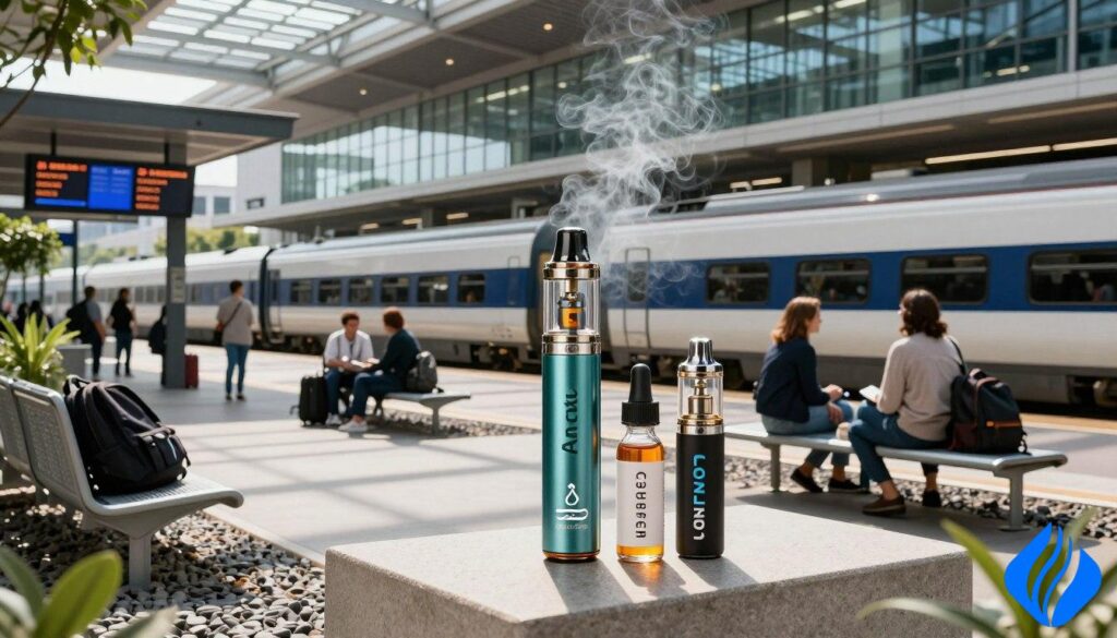 Darf man auf der Bahn dampfen? Deutsche Dampfer-Regeln erklärt, Bahnstationen Rauchstopps, Plattformregeln, SOKVAPE.COM Darf man auf der Bahn dampfen? Deutsche Dampfer-Regeln erklärt, Bahnstationen Rauchstopps, Plattformregeln