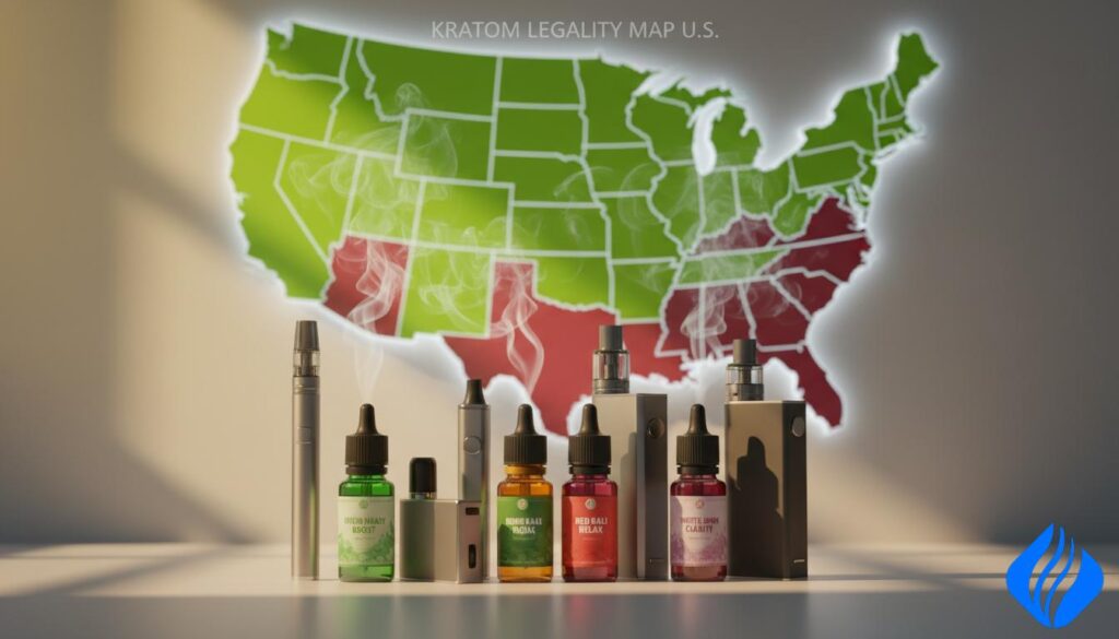 Was ist Kratom Vape? Erforschung seiner Wirkungen und Sicherheit, Legality-Map für Kratom-Vape-Geräte